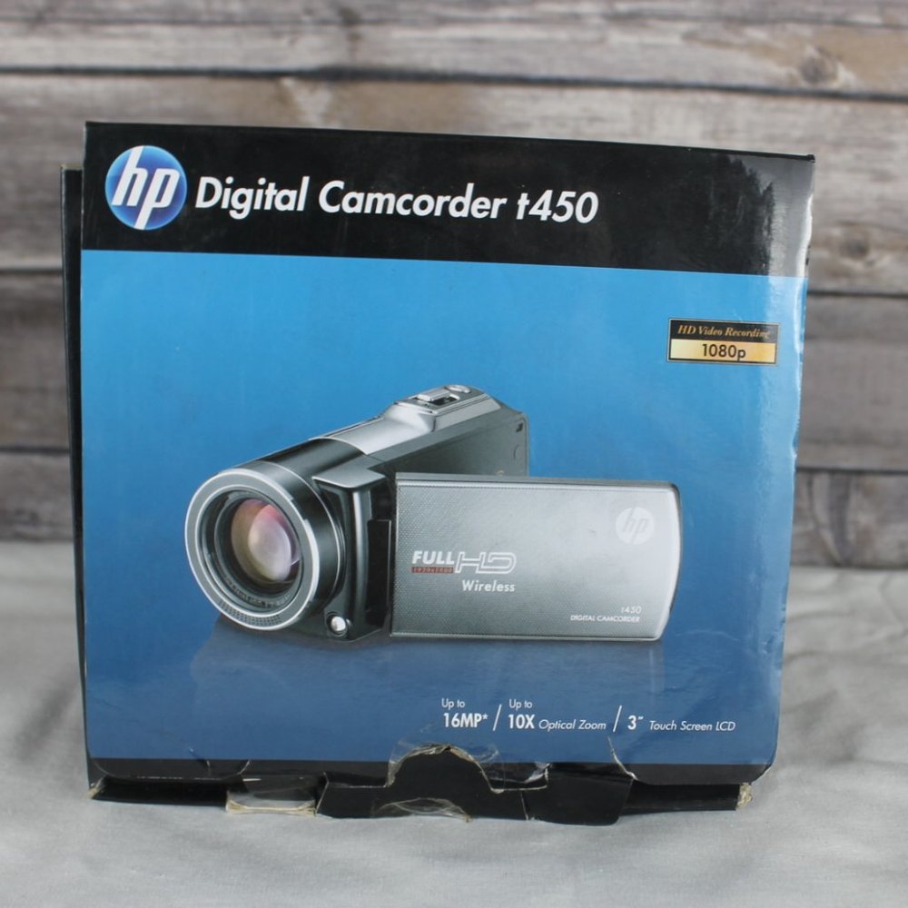 NIB HP T450 Digital Camcorder- Tested, New in Box with all Accessories HD 1080P